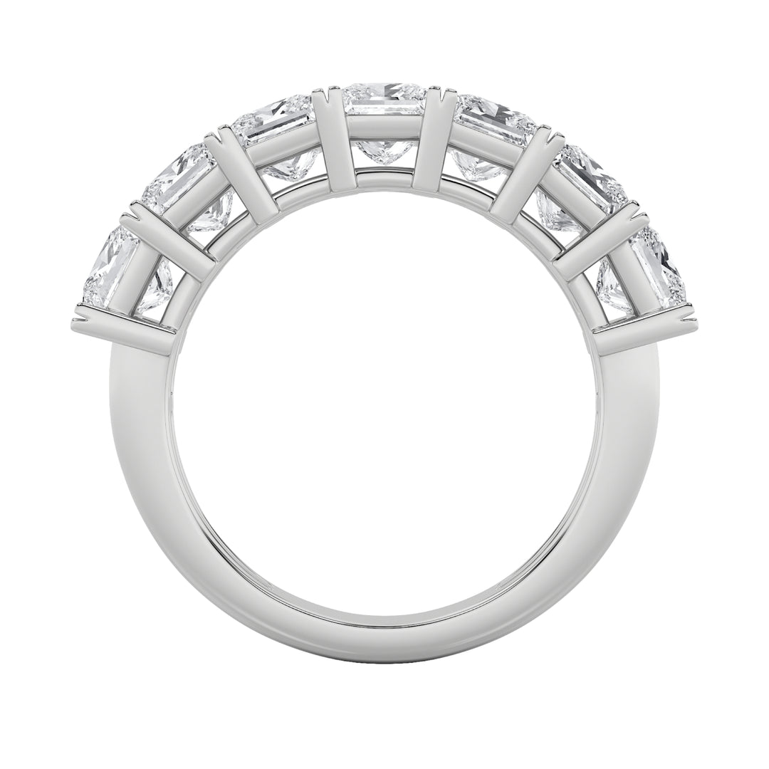 2CTW Princess Shaped Lab Grown Diamond (F/VS) Seven Stone Band Ring in 14K Gold