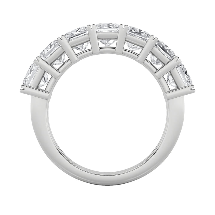 2CTW Princess Shaped Lab Grown Diamond (F/VS) Seven Stone Band Ring in 14K Gold