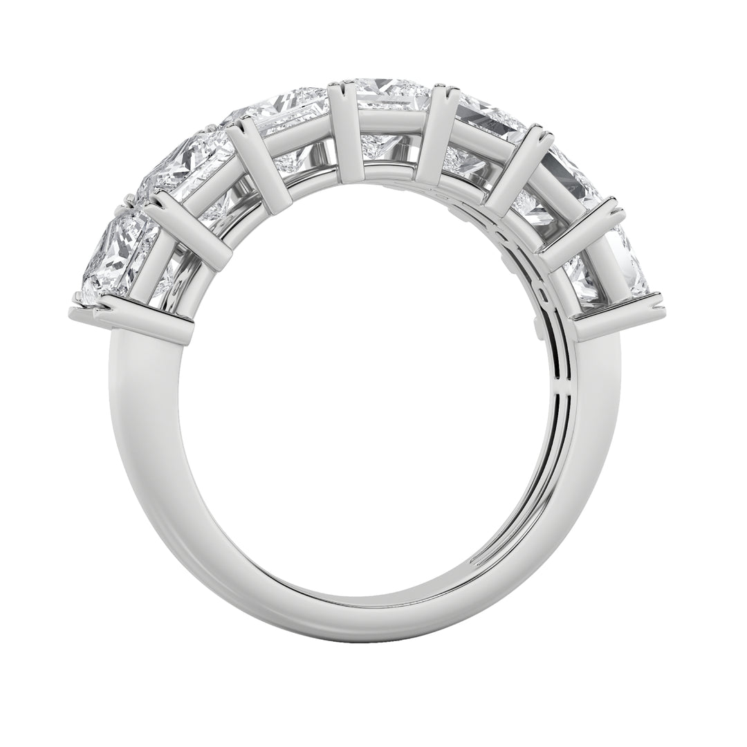 2CTW Princess Shaped Lab Grown Diamond (F/VS) Seven Stone Band Ring in 14K Gold