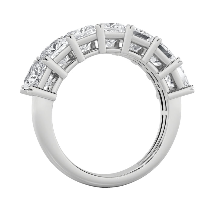 2CTW Princess Shaped Lab Grown Diamond (F/VS) Seven Stone Band Ring in 14K Gold