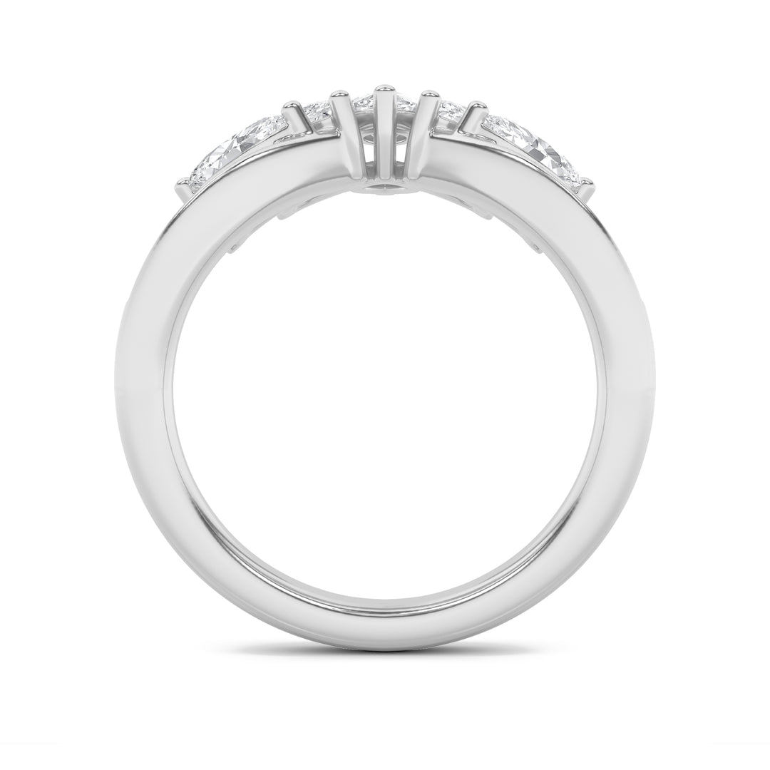 1.5Cttw Marquise Shaped Lab Grown Diamond (F/VVS)Fancy Contour Ring in 14K Gold