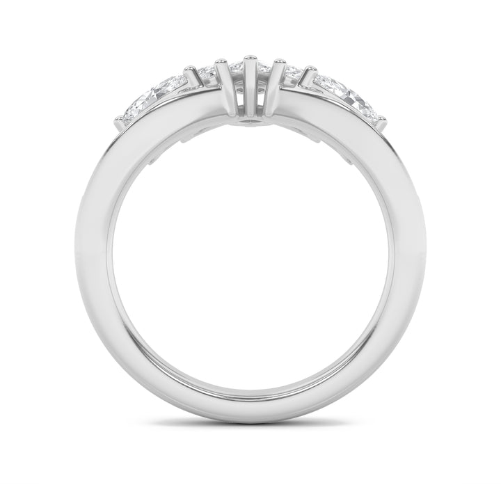 1.5Cttw Marquise Shaped Lab Grown Diamond (F/VVS)Fancy Contour Ring in 14K Gold