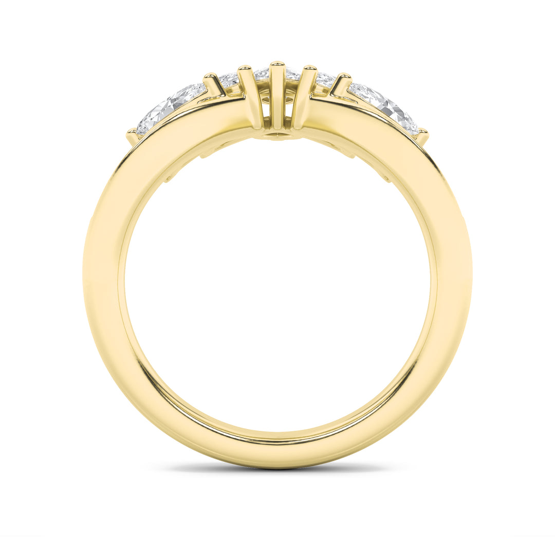 1.5Cttw Marquise Shaped Lab Grown Diamond (F/VS) Fancy Contour Ring in 14K Gold