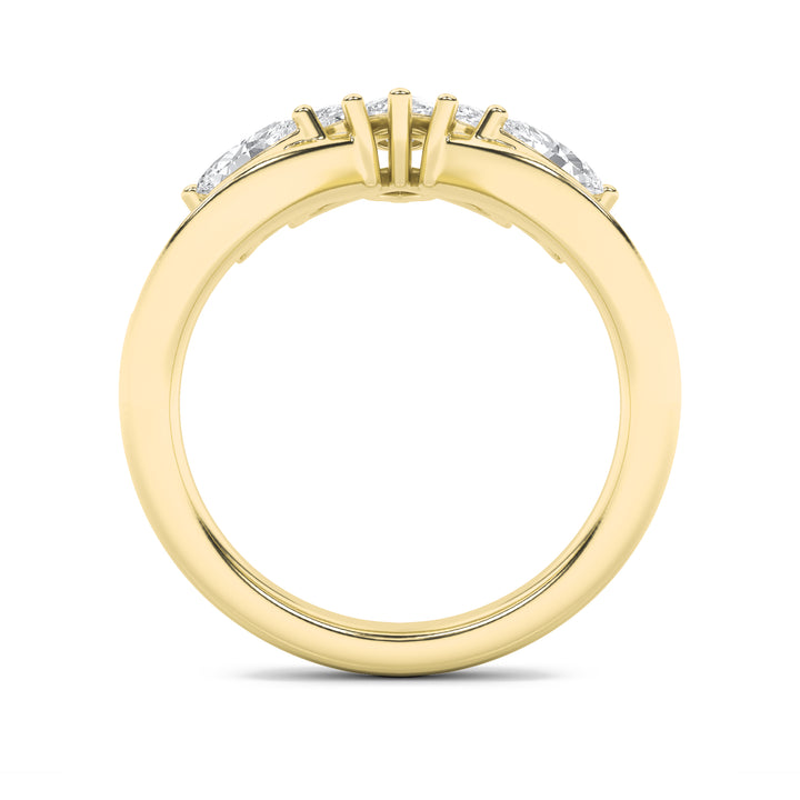 1.5Cttw Marquise Shaped Lab Grown Diamond (F/VS) Fancy Contour Ring in 14K Gold