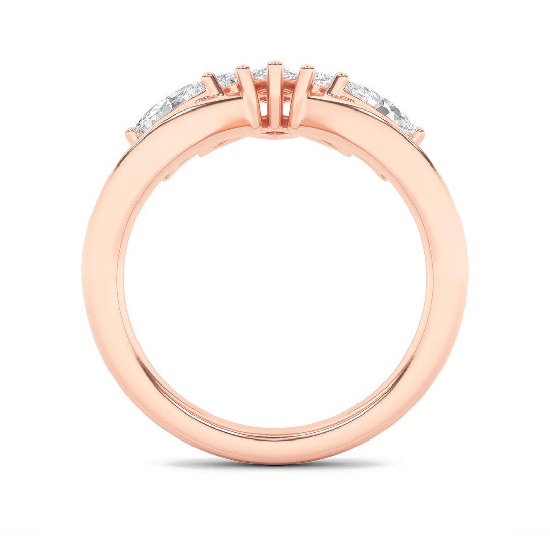 1.5Cttw Marquise Shaped Lab Grown Diamond (F/VVS)Fancy Contour Ring in 14K Gold