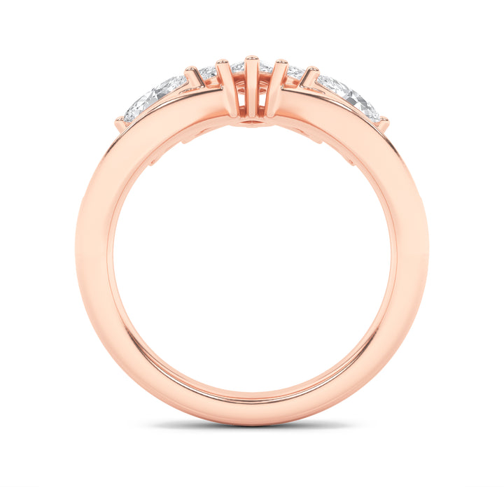 1.5Cttw Marquise Shaped Lab Grown Diamond (F/VVS)Fancy Contour Ring in 14K Gold