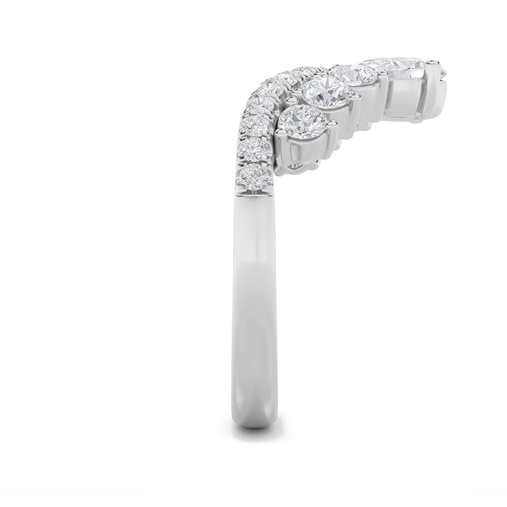 1.5CTW Pear Shaped Lab Grown Diamond (G/VS) Fancy Contour Ring in 14K Gold