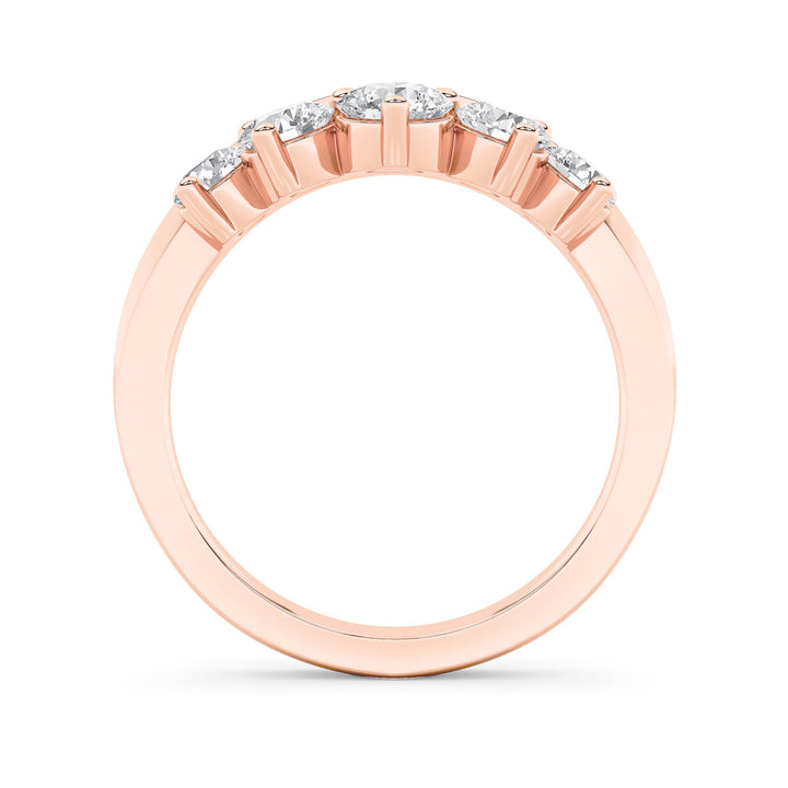 1CTW Round Shaped Lab Grown Diamond (F/VS) Fancy Contour Ring in 14K Gold