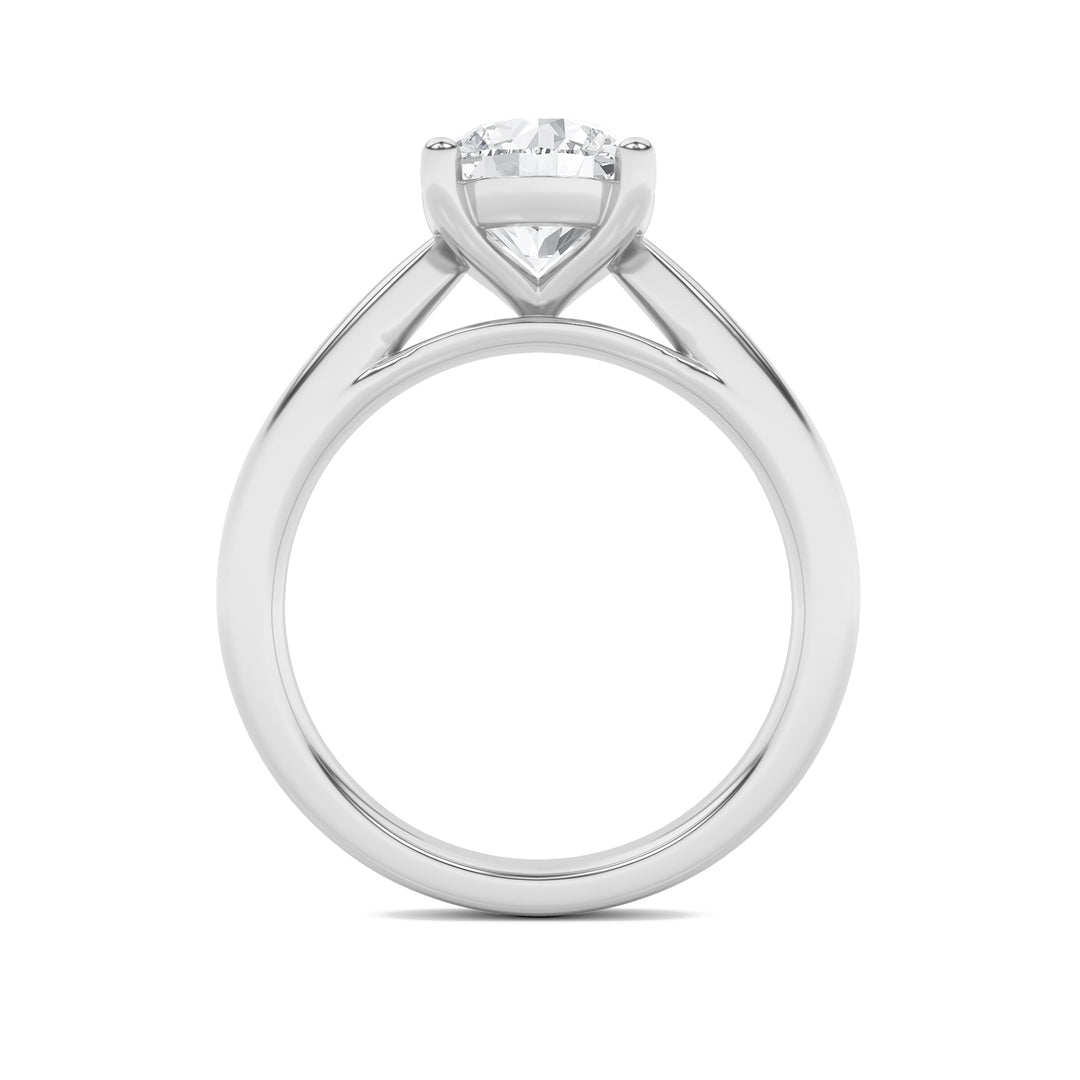 1Cttw Round Shaped Lab Grown Diamond (G/VS) Insert Jacket Ring in 14K Gold