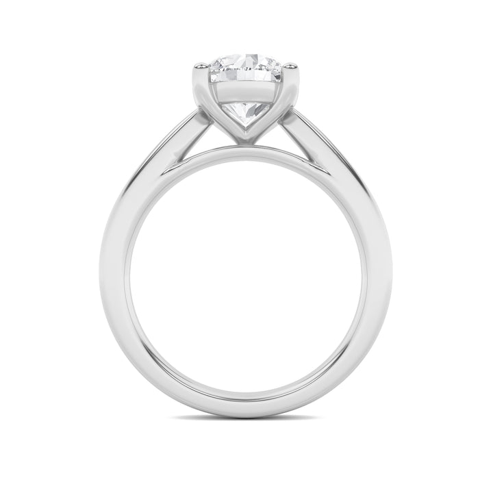 1Cttw Round Shaped Lab Grown Diamond (G/VS) Insert Jacket Ring in 14K Gold