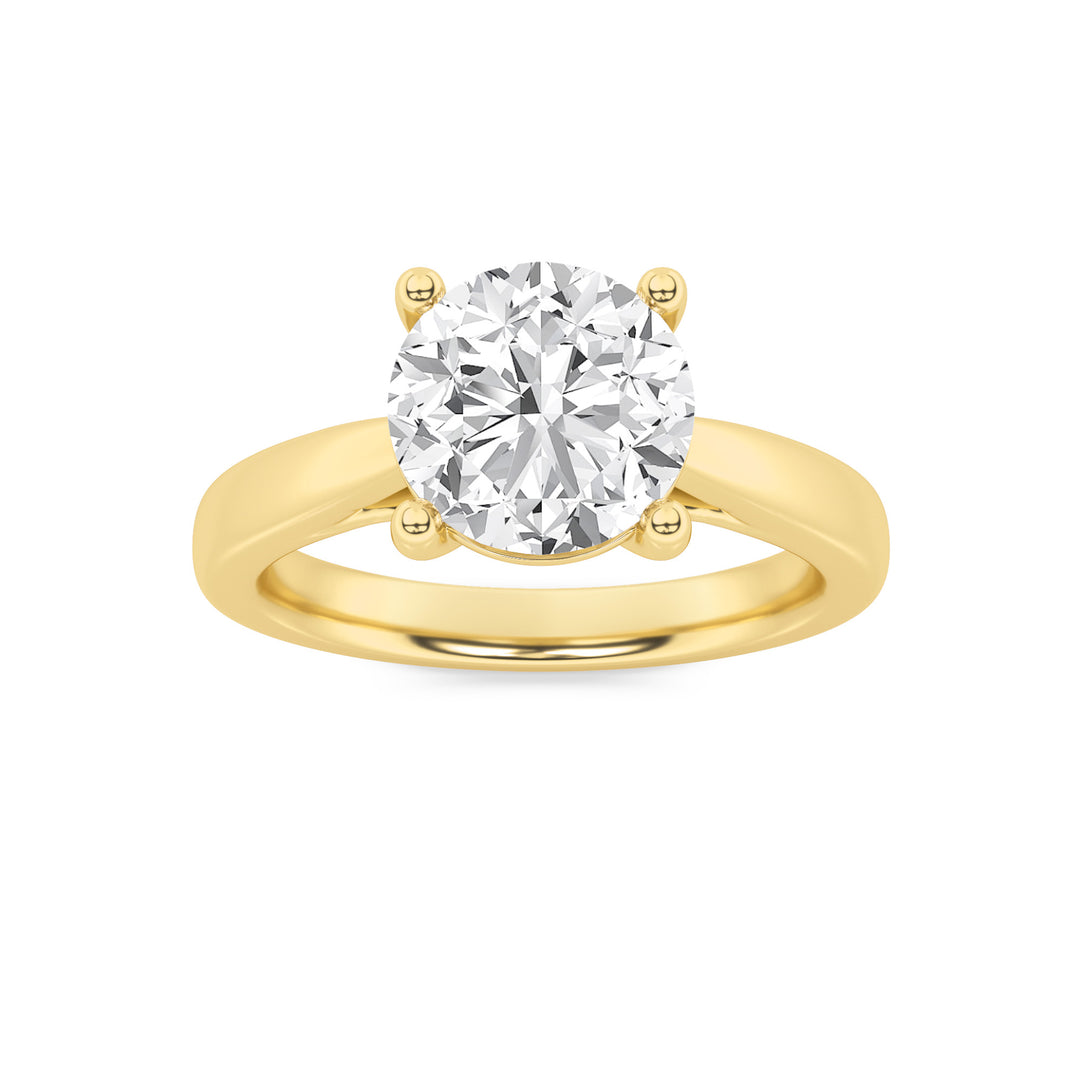 1Cttw Round Shaped Lab Grown Diamond (F/VS) Insert Jacket Ring in 14K Gold