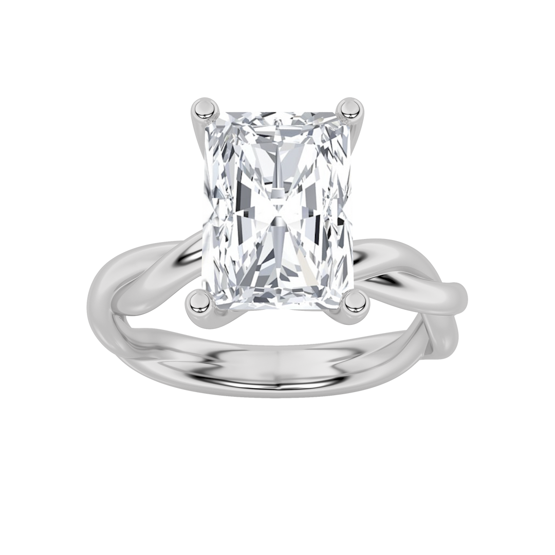 14K White Gold 2ct Lab Diamond Solitaire Ring