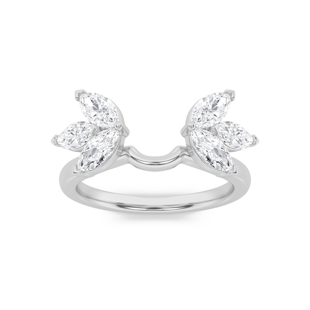 14K White Gold 1ct Lab Diamond Cluster Ring
