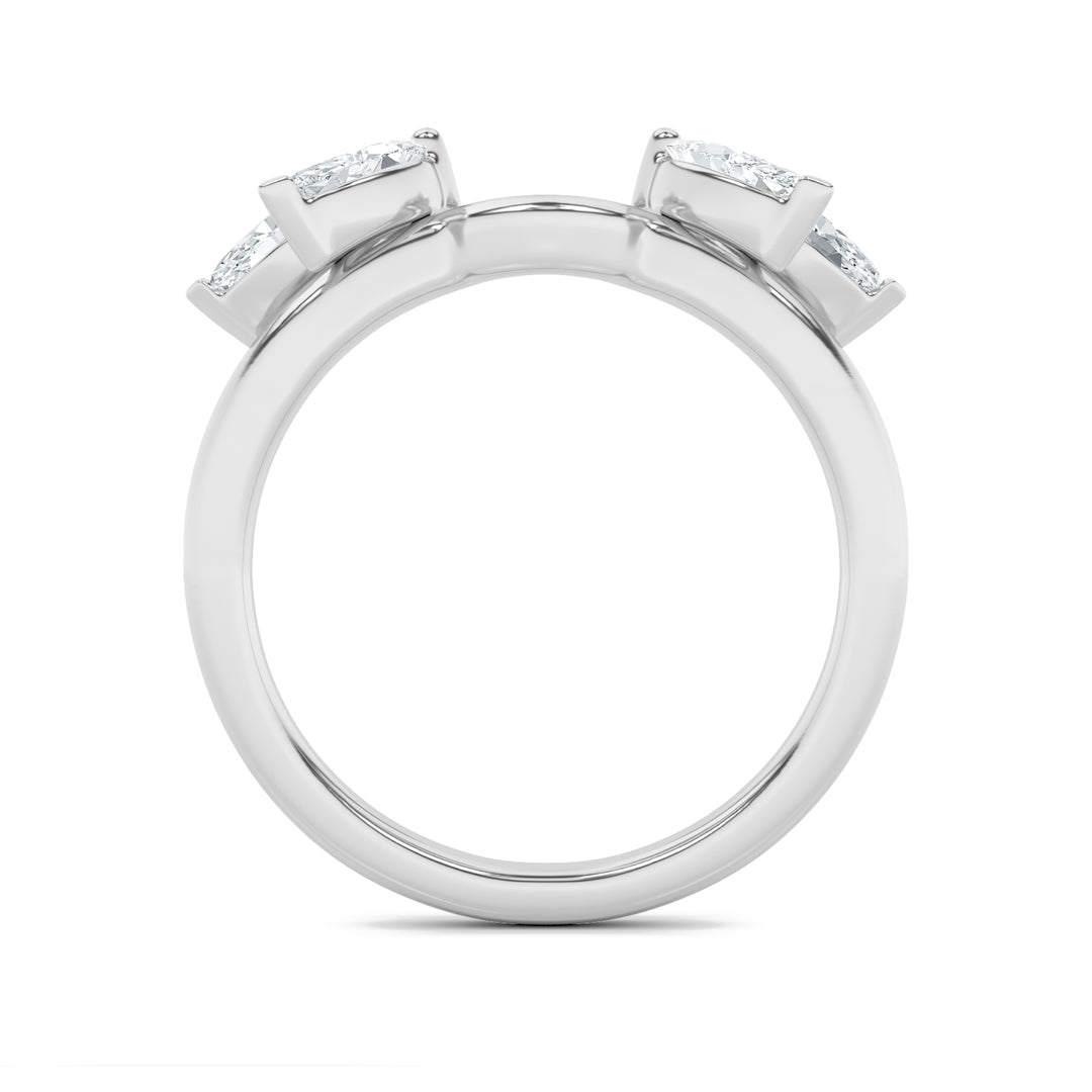 1CTW Marquise Shaped Lab Grown Diamond (F/VS) Wrap Ring in 14K Gold