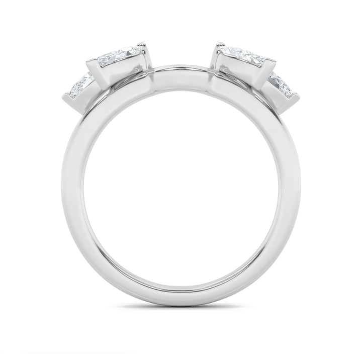 1CTW Marquise Shaped Lab Grown Diamond (F/VVS) Wrap Ring in 14K Gold