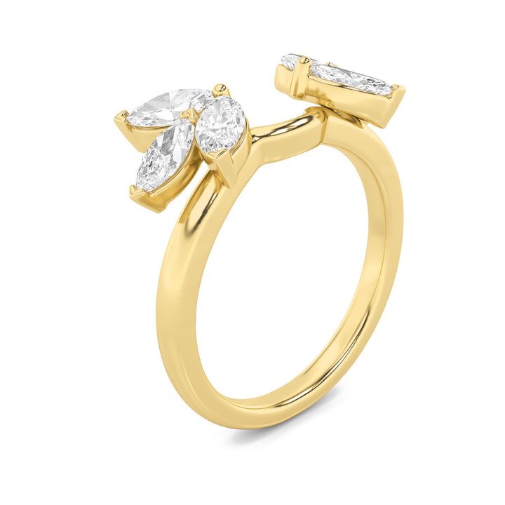1CTW Marquise Shaped Lab Grown Diamond (F/VS) Wrap Ring in 14K Gold