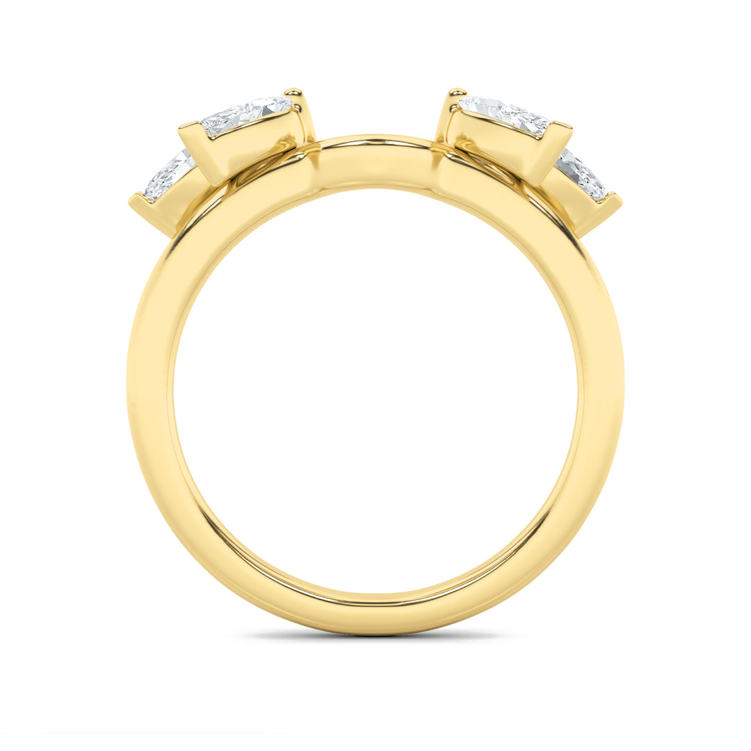 1CTW Marquise Shaped Lab Grown Diamond (F/VS) Wrap Ring in 14K Gold