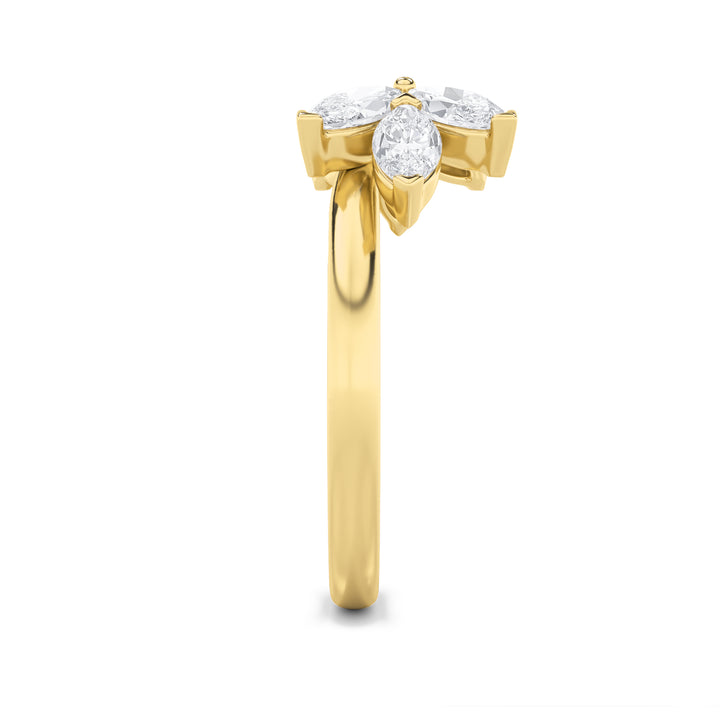 1CTW Marquise Shaped Lab Grown Diamond (F/VS) Wrap Ring in 14K Gold