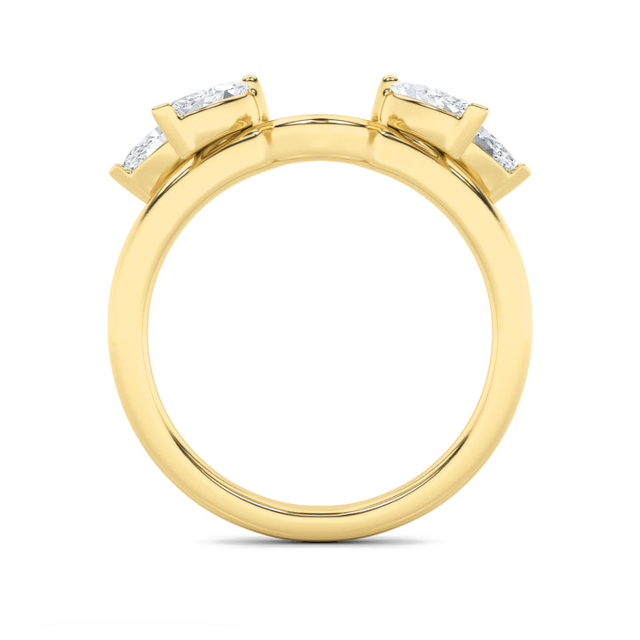 1CTW Marquise Shaped Lab Grown Diamond (F/VVS) Wrap Ring in 14K Gold