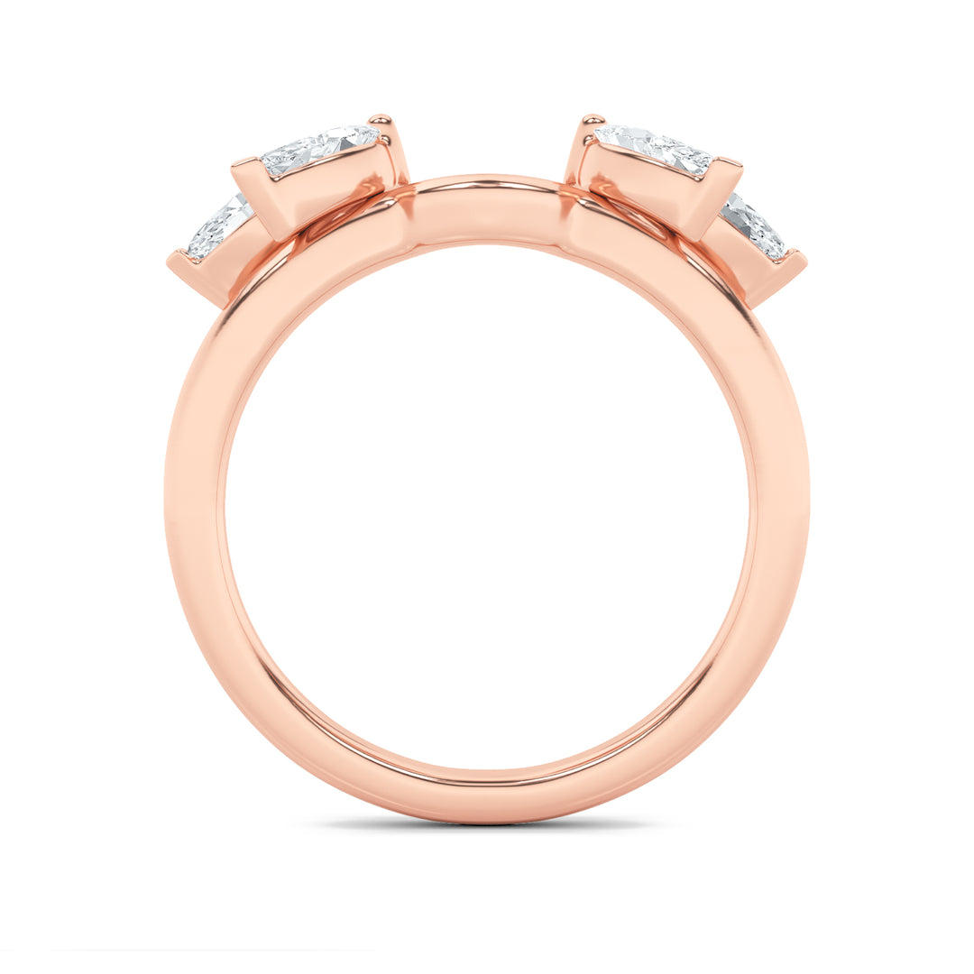 1CTW Marquise Shaped Lab Grown Diamond (F/VVS) Wrap Ring in 14K Gold