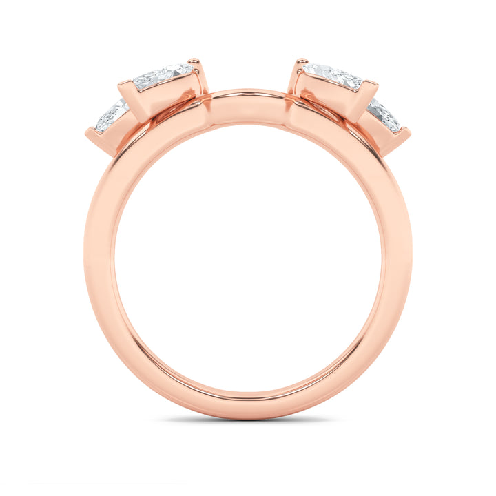 1CTW Marquise Shaped Lab Grown Diamond (F/VVS) Wrap Ring in 14K Gold