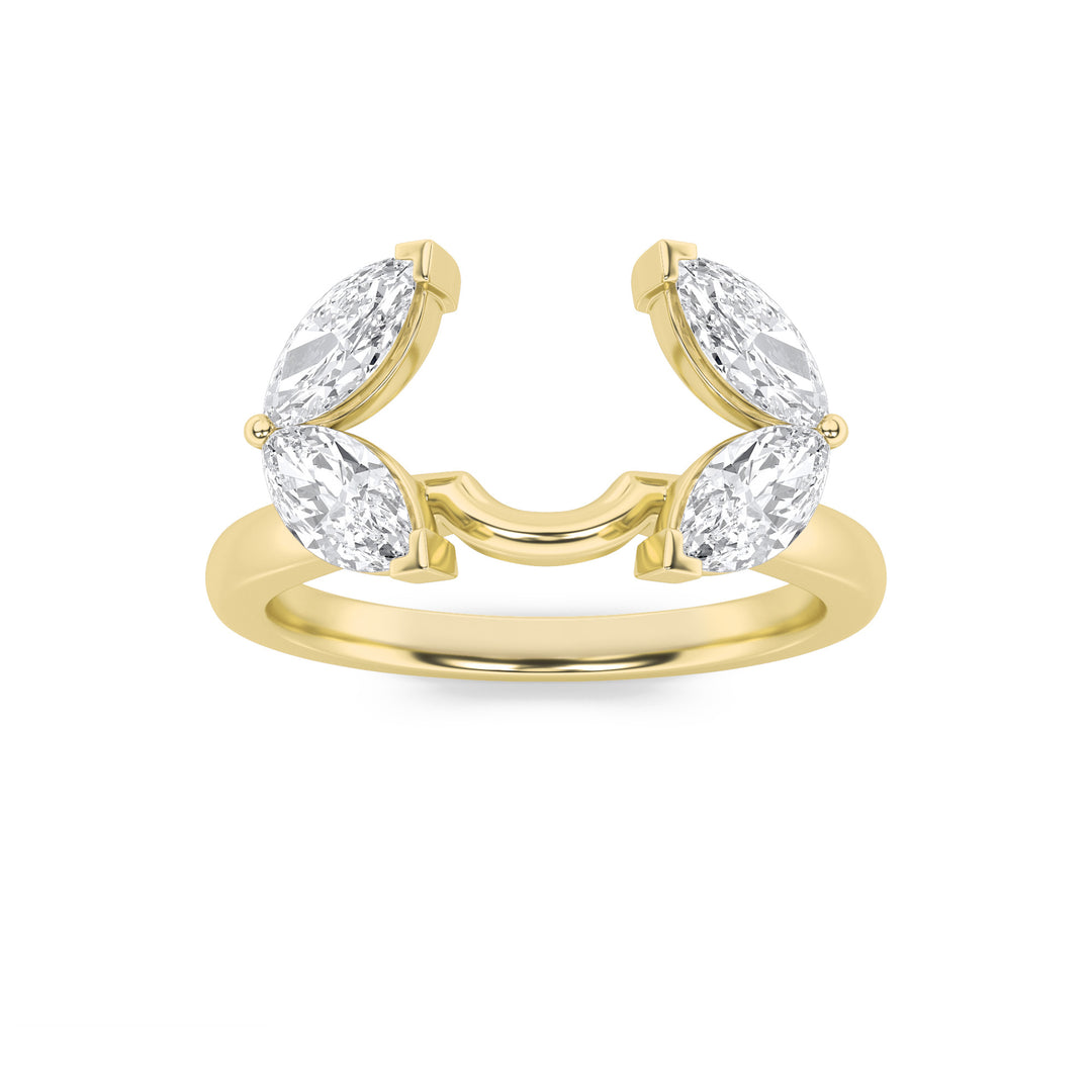 1CTW Marquise Shaped Lab Grown Diamond (F/VS) Wrap Ring in 14K Gold