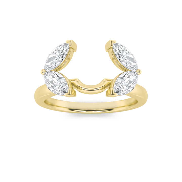 1CTW Marquise Shaped Lab Grown Diamond (F/VS) Wrap Ring in 14K Gold