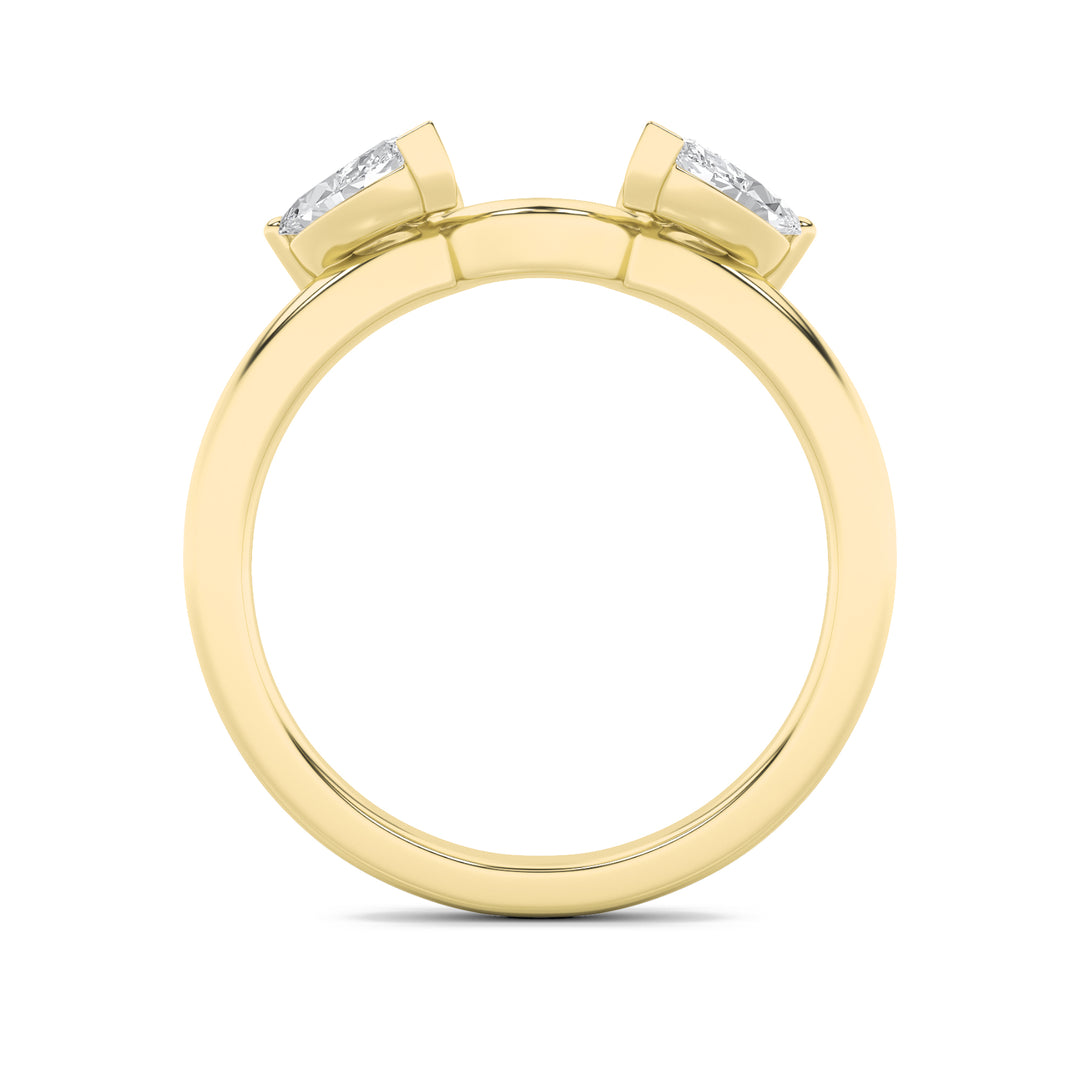 1CTW Marquise Shaped Lab Grown Diamond (F/VS) Wrap Ring in 14K Gold