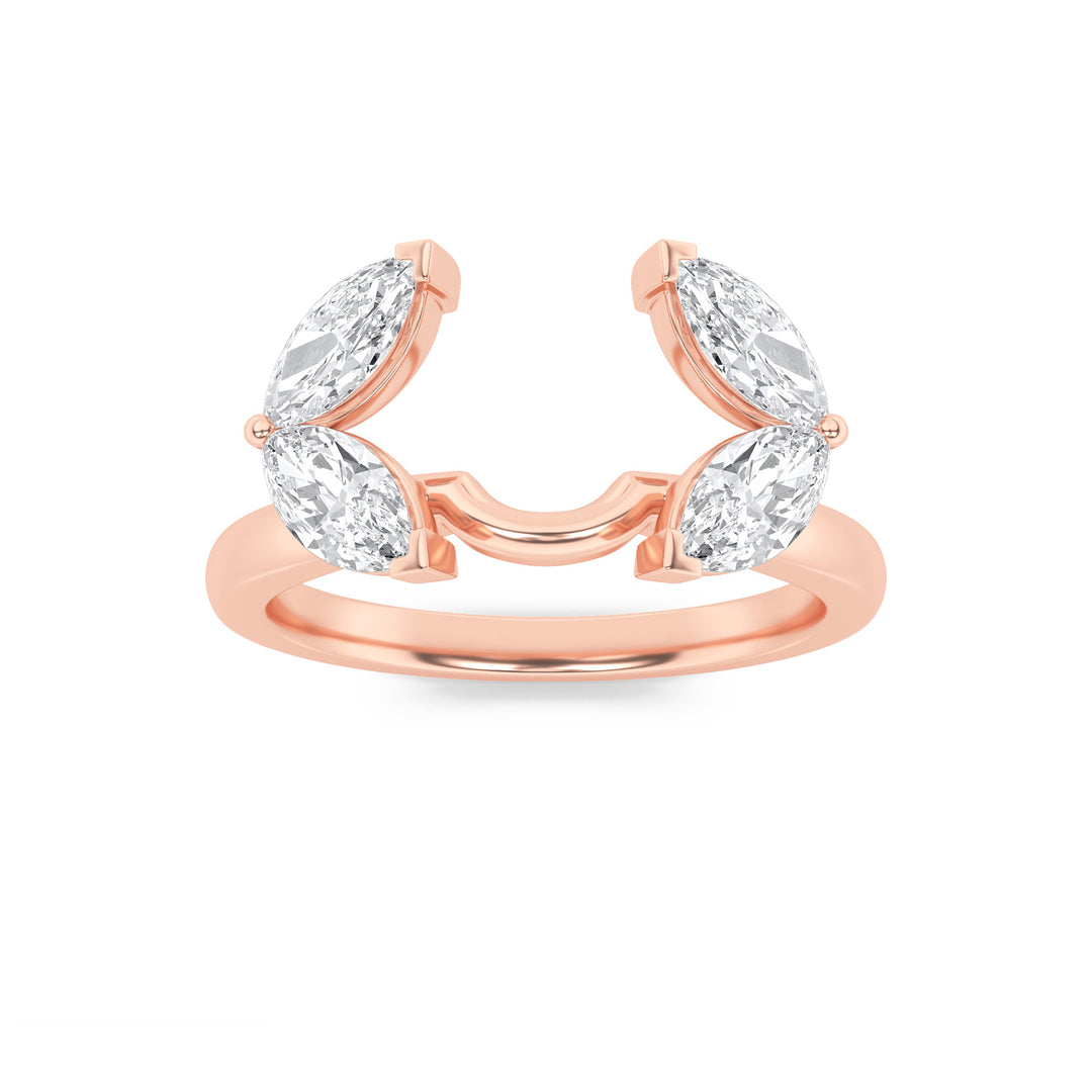 1CTW Marquise Shaped Lab Grown Diamond (F/VS) Wrap Ring in 14K Gold