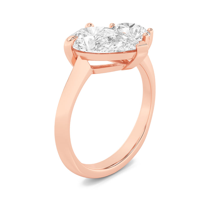 3Cttw Pear Shaped Lab Grown Diamond (F/VS) Toi etMoi Engagement Ring in 14K Gold