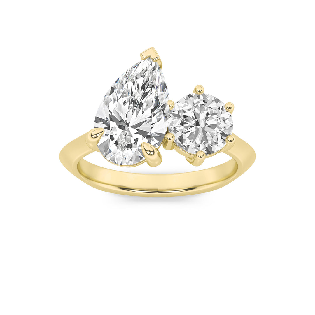 14KY 3ct Lab Diamond Solitaire Ring