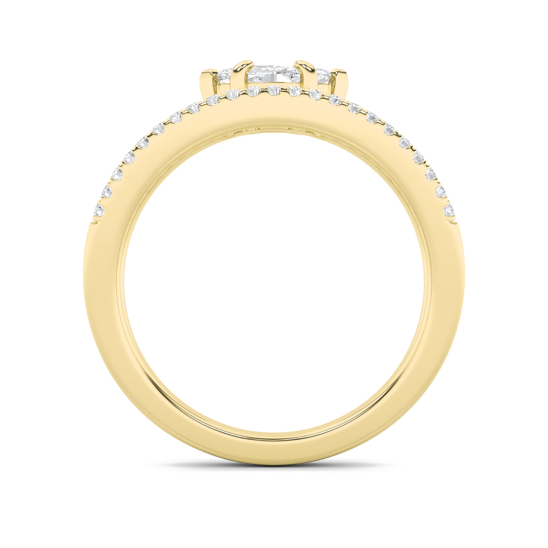 0.5CTW Marquise Shaped Lab Grown Diamond (G/VS) Fashion Ring in 10K Gold