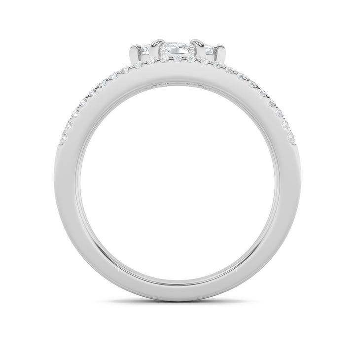 0.5CTW Marquise Shaped Lab Grown Diamond (F/VS) Fashion Ring in 14K Gold