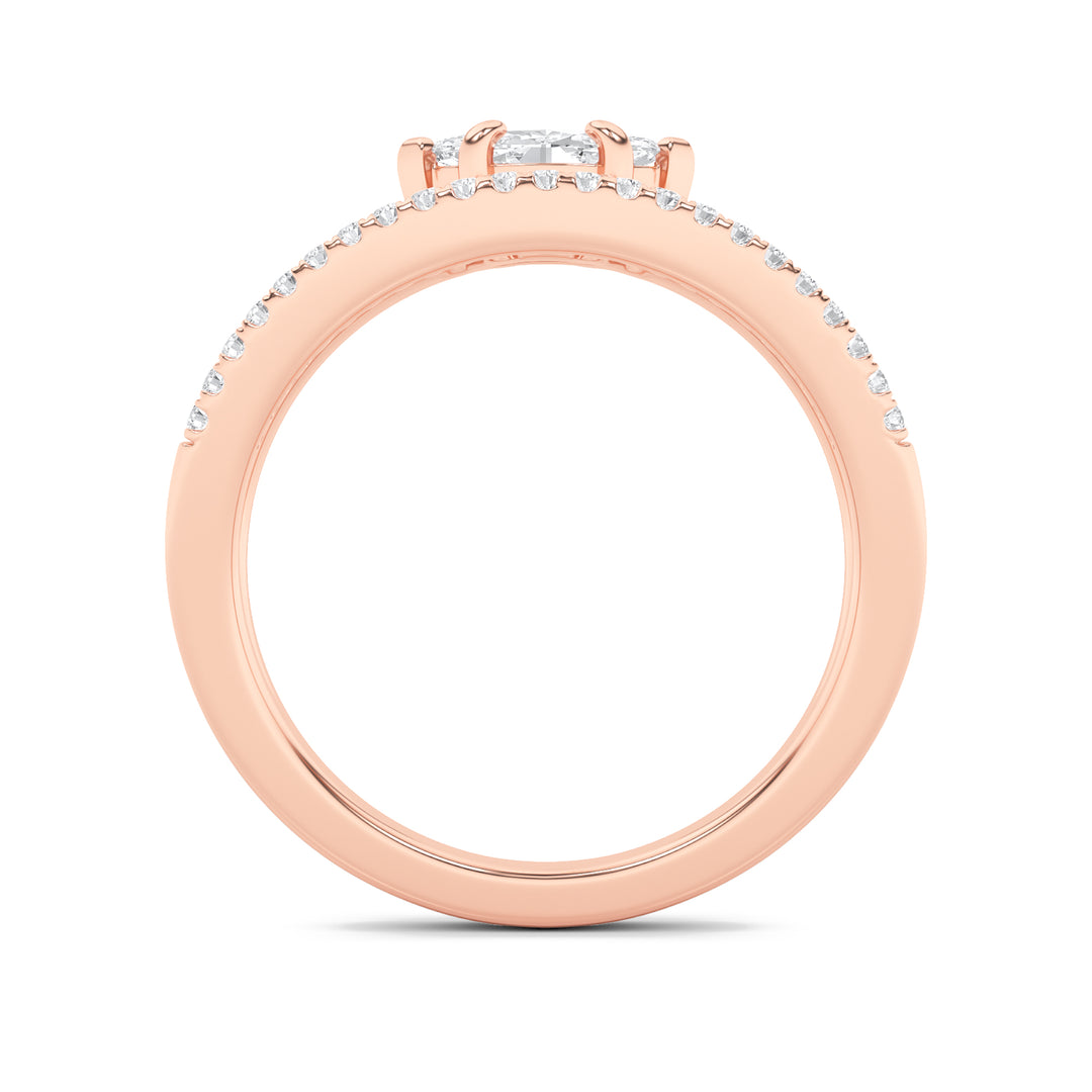 0.5CTW Marquise Shaped Lab Grown Diamond (F/VS) Fashion Ring in 14K Gold