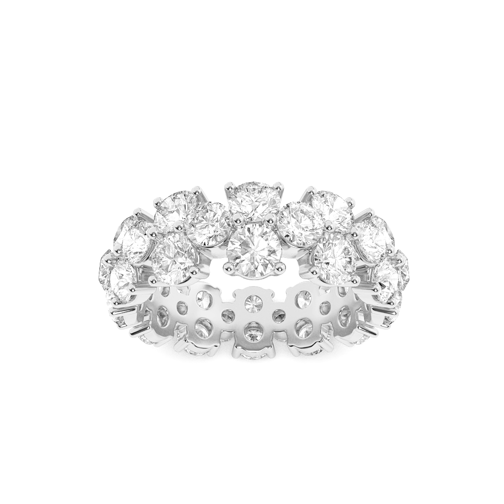 14KW 5ct F+VS+ Lab Diamond Cluster Ring