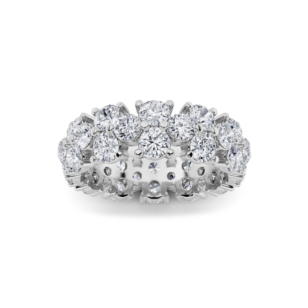 5Cttw Round Shaped Lab Grown Diamond (F/VS) Eternity Band Ring in 14K Gold