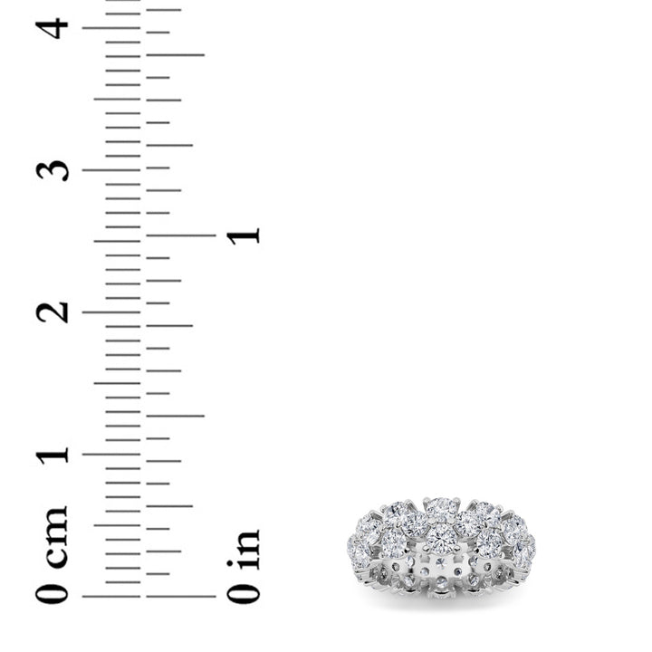5Cttw Round Shaped Lab Grown Diamond (F/VS) Eternity Band Ring in 14K Gold