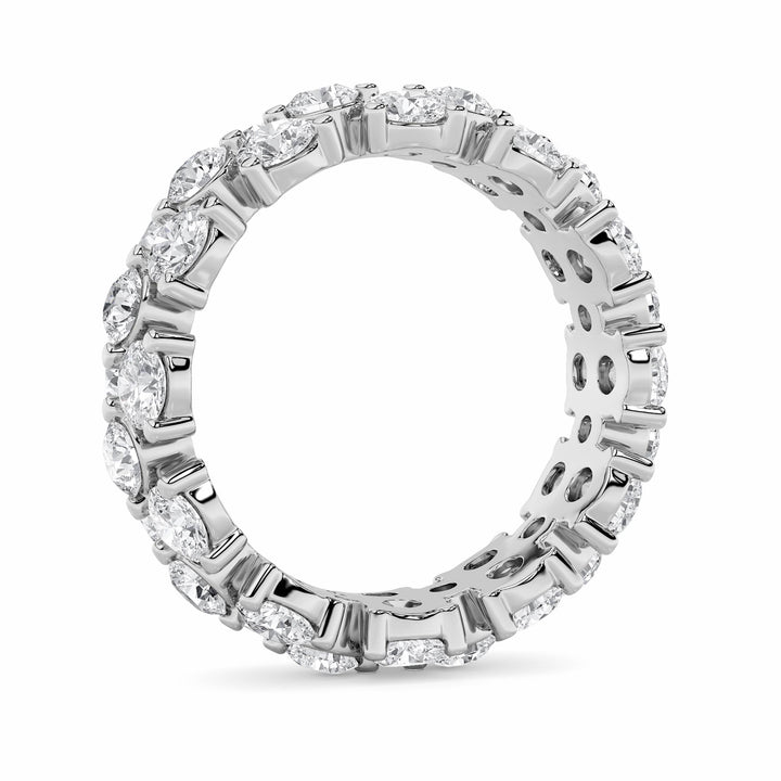5Cttw Round Shaped Lab Grown Diamond (F/VS) Eternity Band Ring in 14K Gold