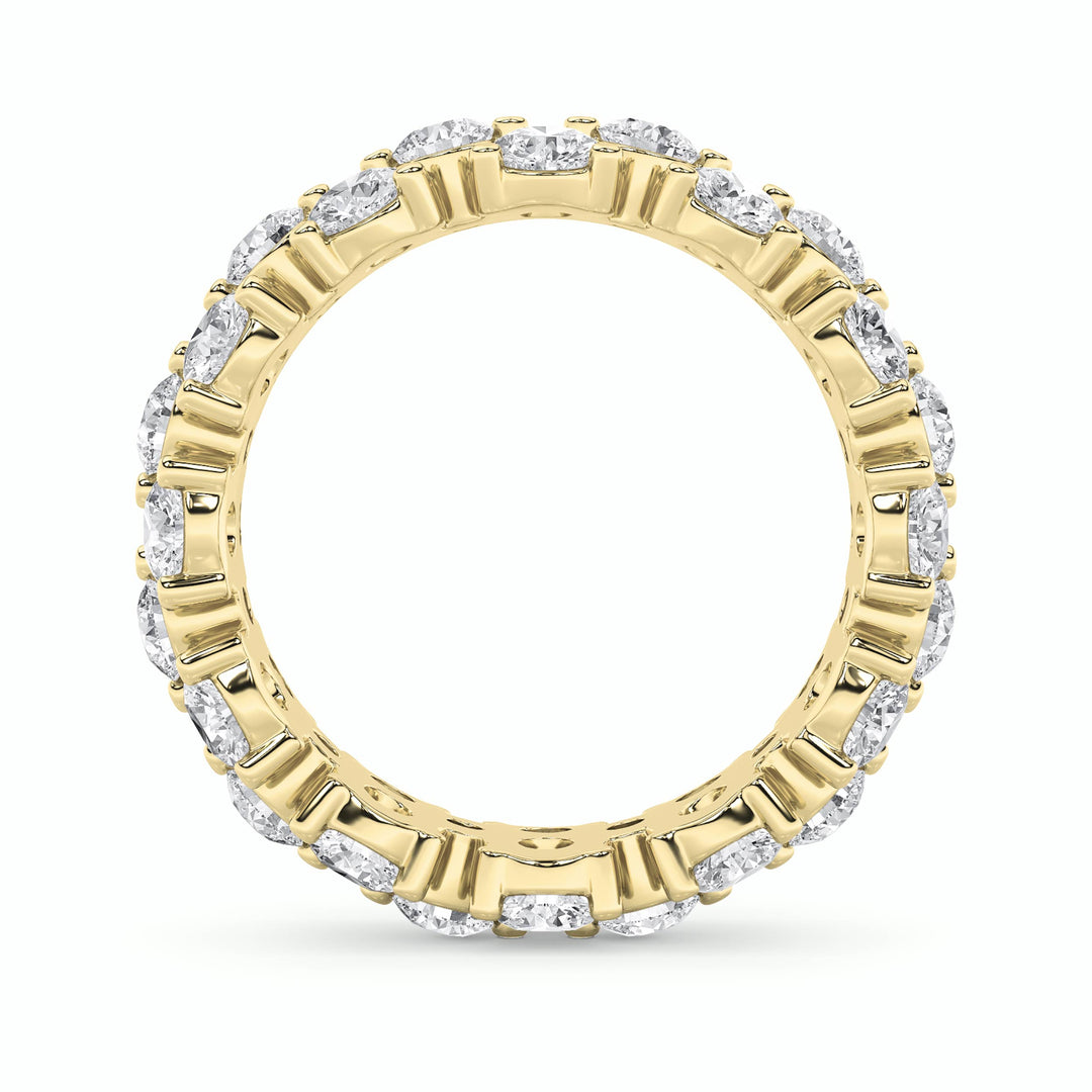 5Cttw Round Shaped Lab Grown Diamond (F/VS) Eternity Band Ring in 14K Gold
