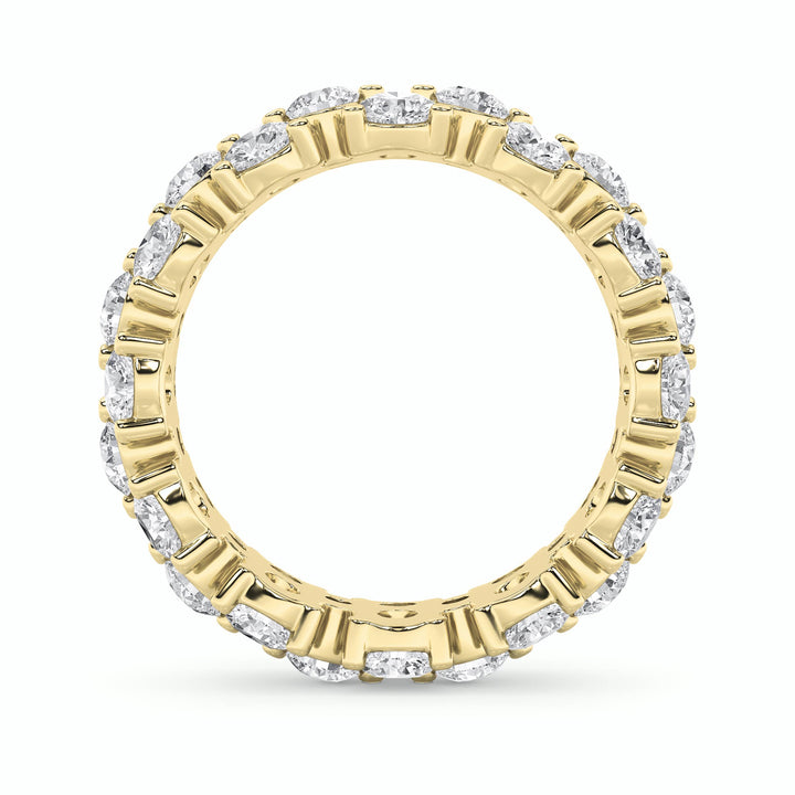 5Cttw Round Shaped Lab Grown Diamond (F/VS) Eternity Band Ring in 14K Gold