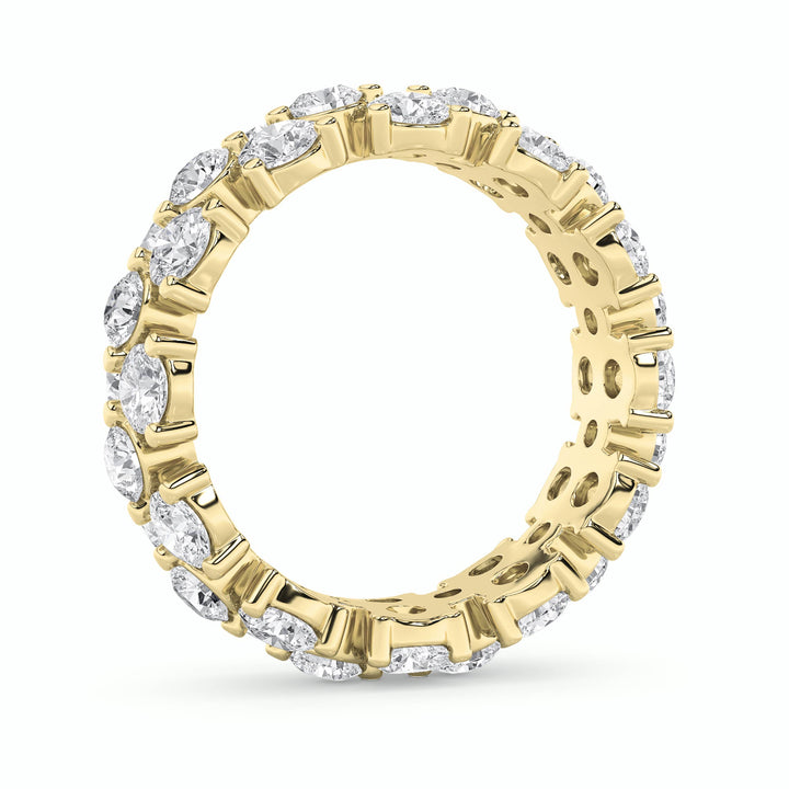 5Cttw Round Shaped Lab Grown Diamond (F/VS) Eternity Band Ring in 14K Gold