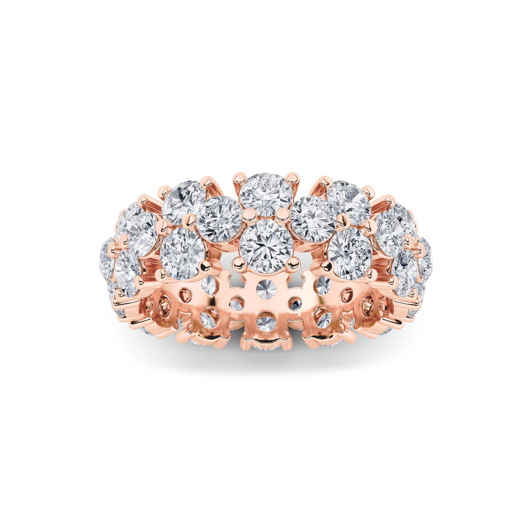5Cttw Round Shaped Lab Grown Diamond (F/VS) Eternity Band Ring in 14K Gold