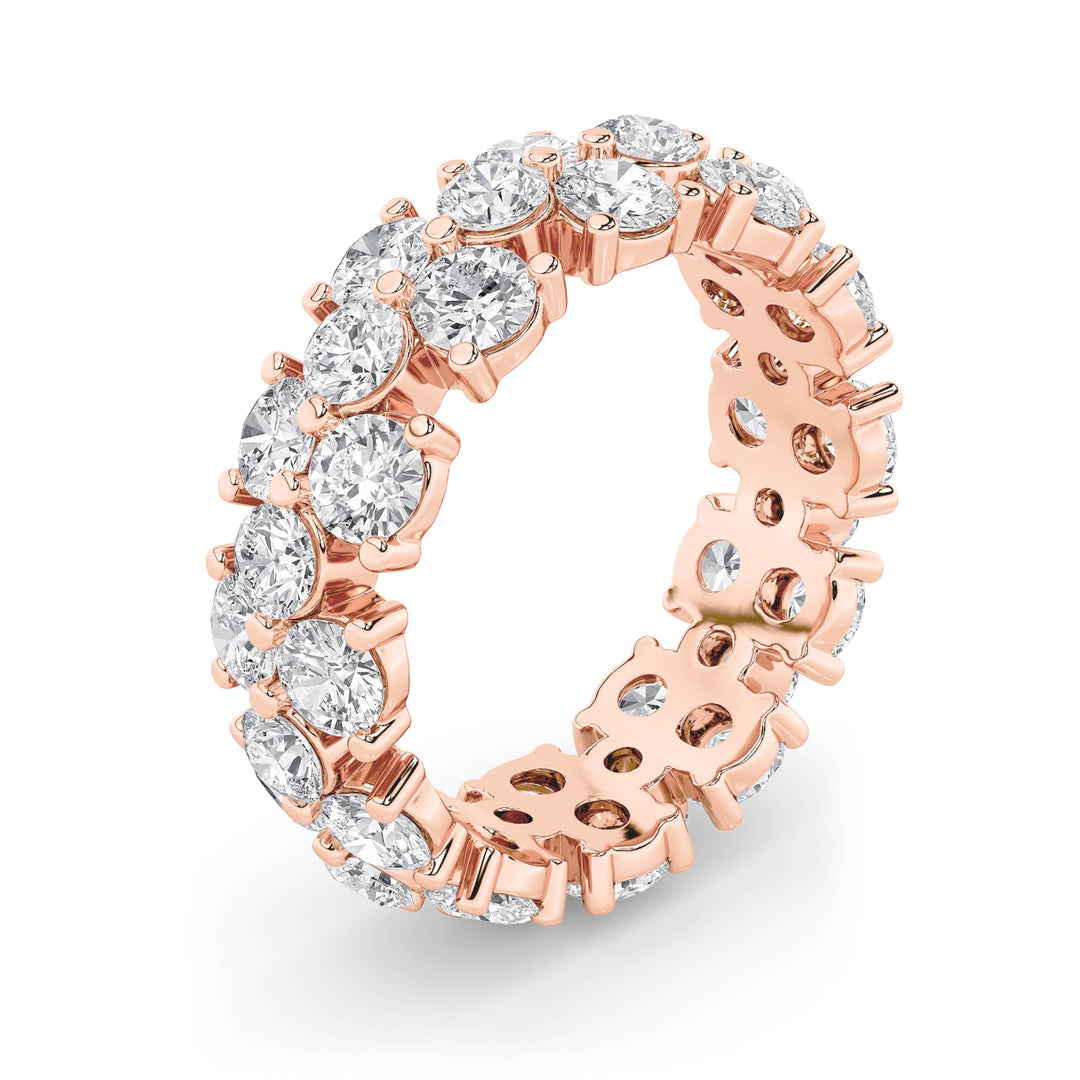 5Cttw Round Shaped Lab Grown Diamond (F/VS) Eternity Band Ring in 14K Gold