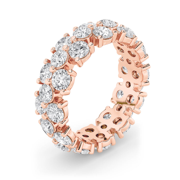 5Cttw Round Shaped Lab Grown Diamond (F/VS) Eternity Band Ring in 14K Gold