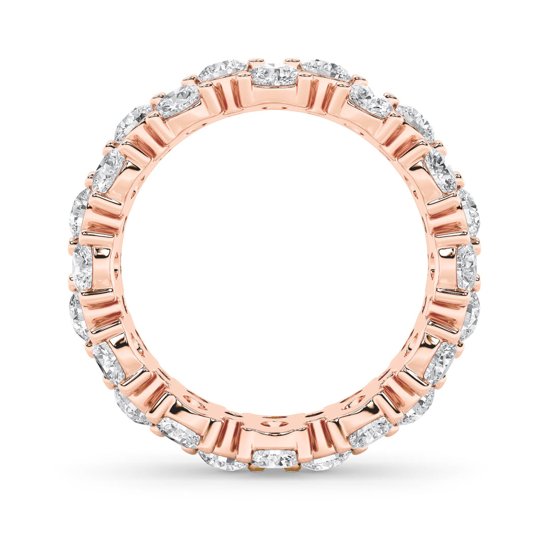 5Cttw Round Shaped Lab Grown Diamond (F/VS) Eternity Band Ring in 14K Gold