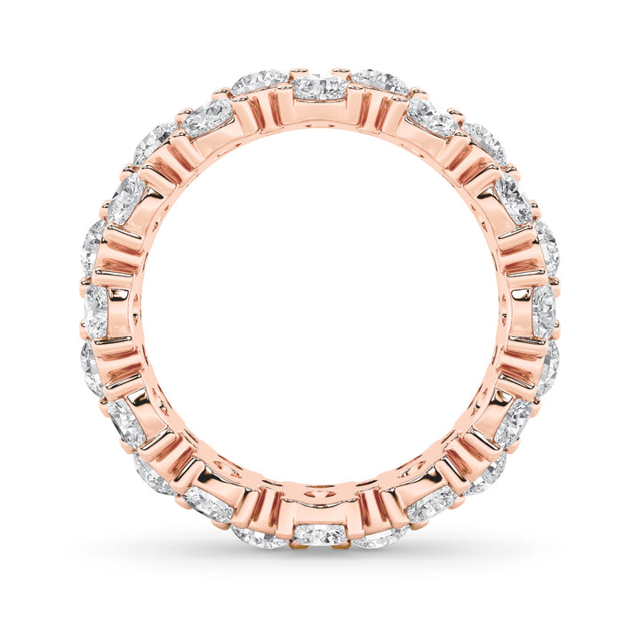 5Cttw Round Shaped Lab Grown Diamond (F/VS) Eternity Band Ring in 14K Gold