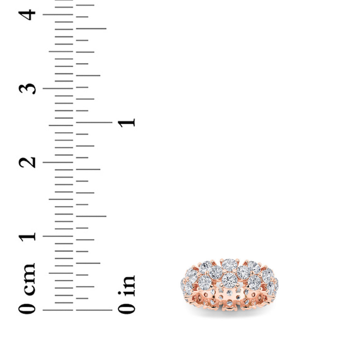 5Cttw Round Shaped Lab Grown Diamond (F/VS) Eternity Band Ring in 14K Gold