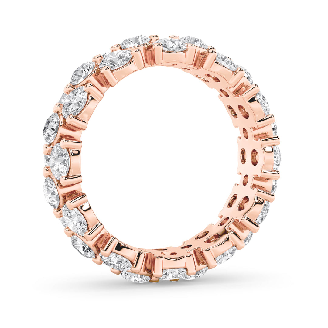 5Cttw Round Shaped Lab Grown Diamond (F/VS) Eternity Band Ring in 14K Gold
