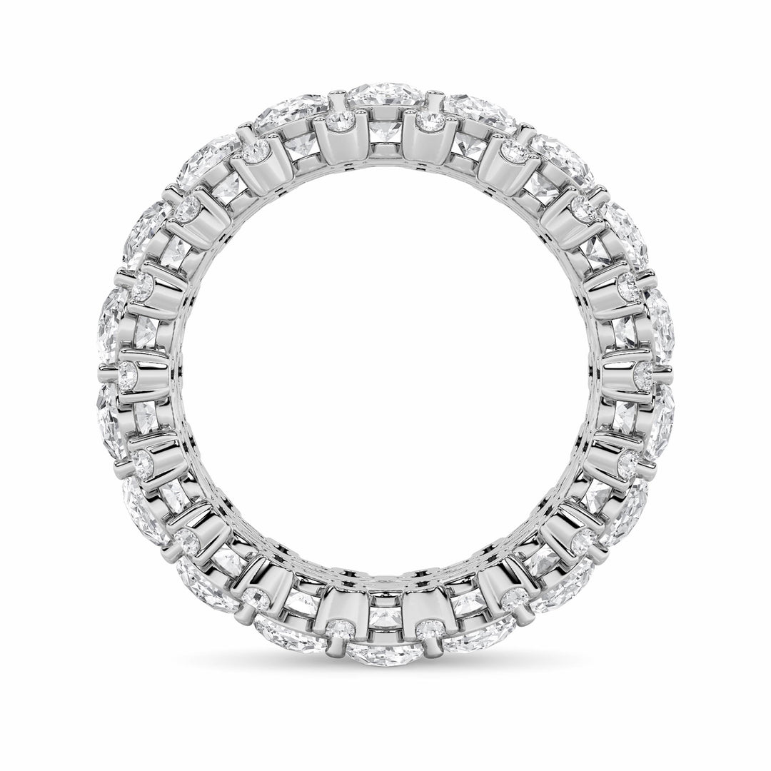 6Cttw Oval Shaped Lab Grown Diamond (F/VS) Eternity Band Ring in 14K Gold