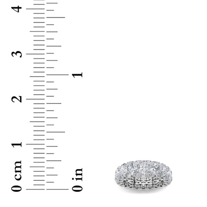 6Cttw Oval Shaped Lab Grown Diamond (F/VS) Eternity Band Ring in 14K Gold